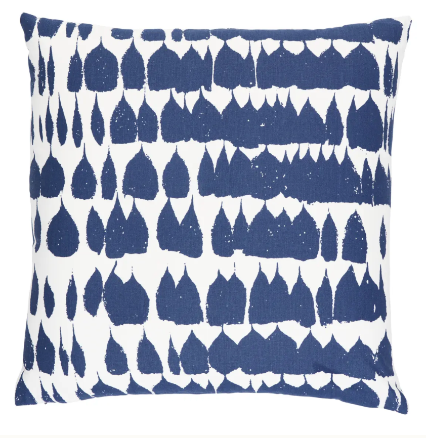 Queen of Spain Pillow Cover in Water Blue, Schumacher Textiles