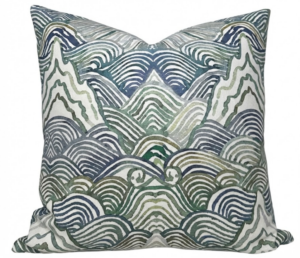 Shangri La Pillow Cover in Verde Green