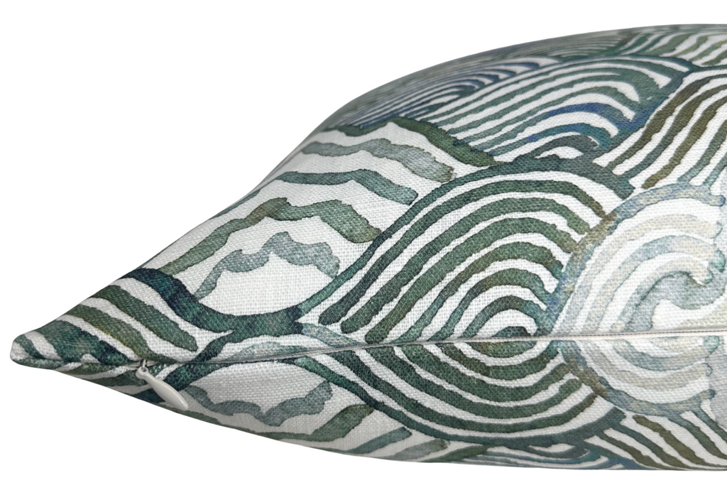 Shangri La Pillow Cover in Verde Green
