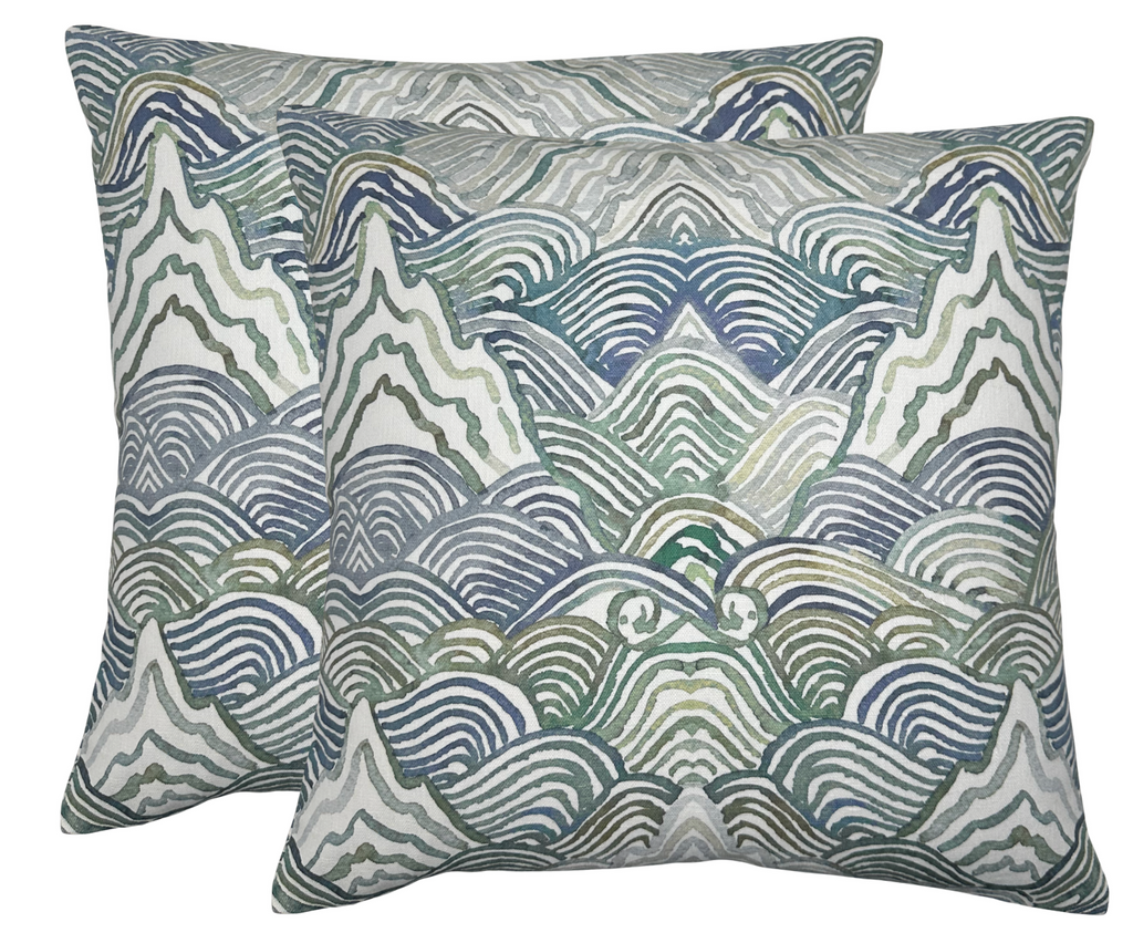 Shangri La Pillow Cover in Verde Green
