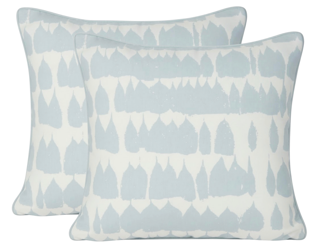 Queen of Spain Pillow Cover in Sky Blue, F Schumacher Textiles