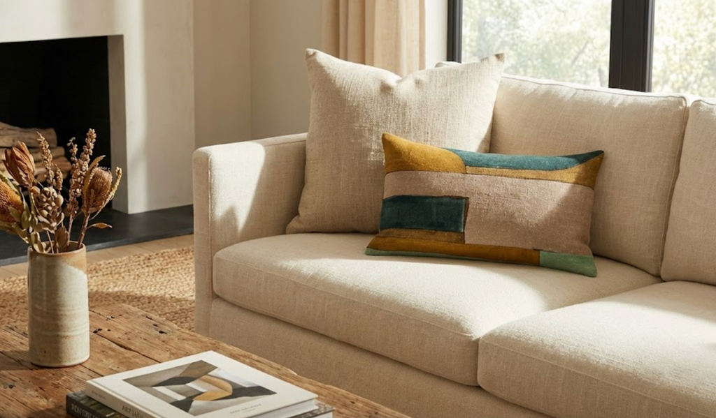 District Pillow Cover in Tobacco, Kelly Wearstler Textiles