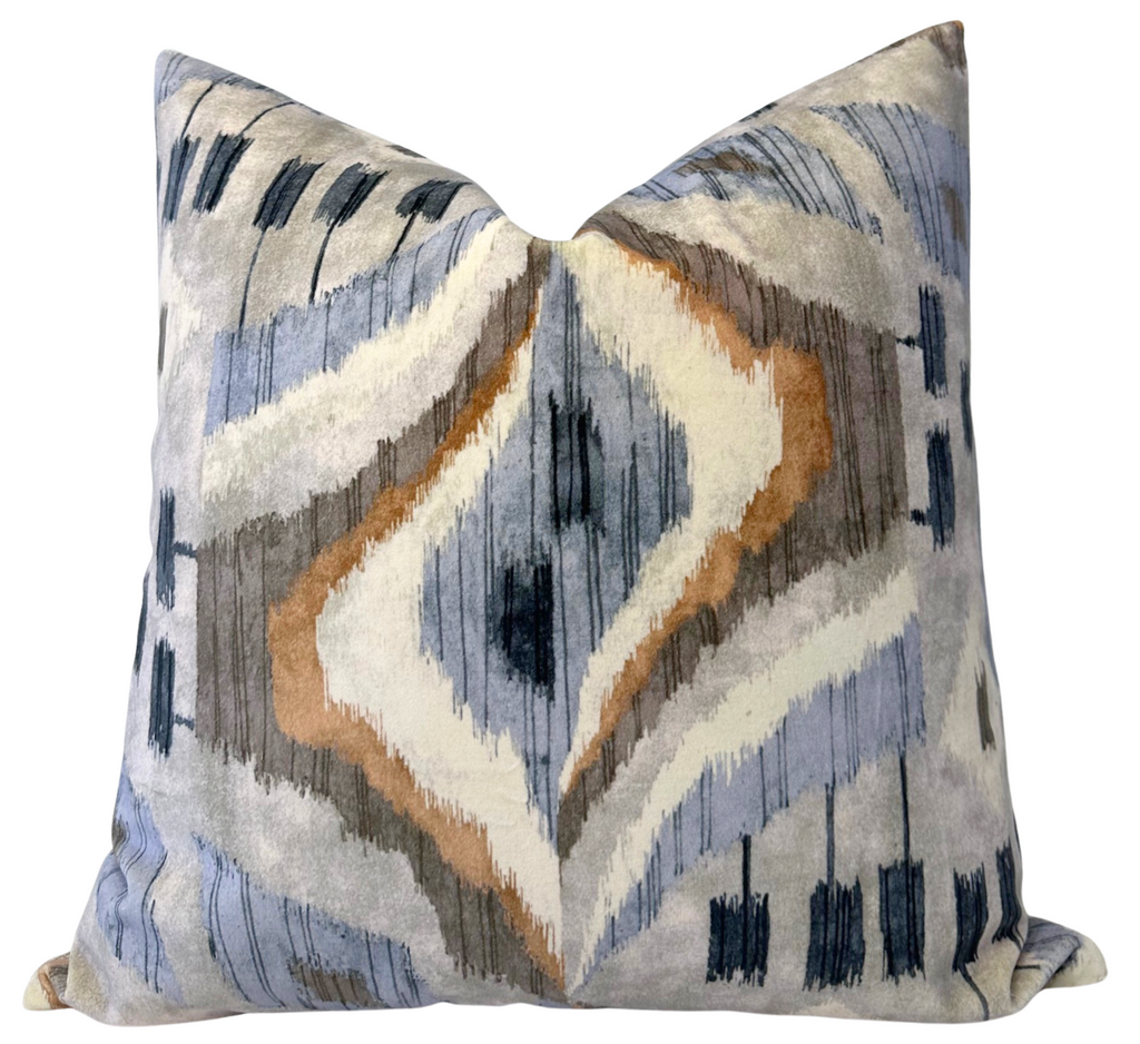 Artesian Velvet Pillow Cover in Birch, Thibaut Pillows