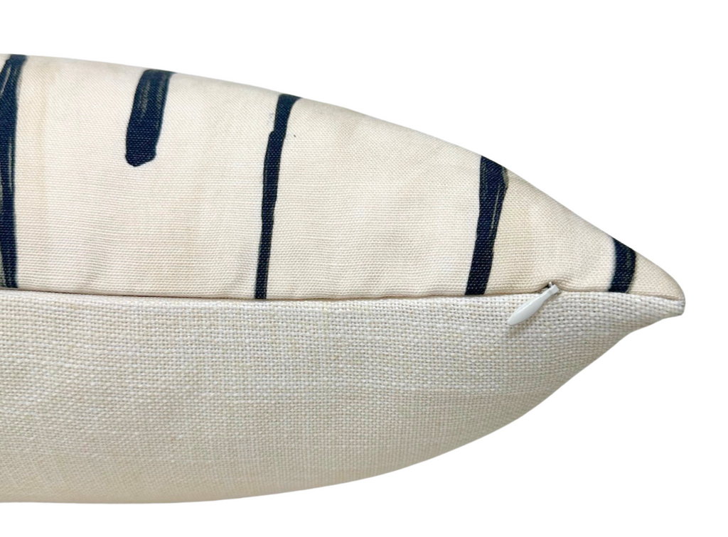 Graffito Pillow Cover in Ivory Linen Onyx, Kelly Wearstler Textiles