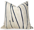 Graffito Pillow Cover in Ivory Linen Onyx, Kelly Wearstler Textiles
