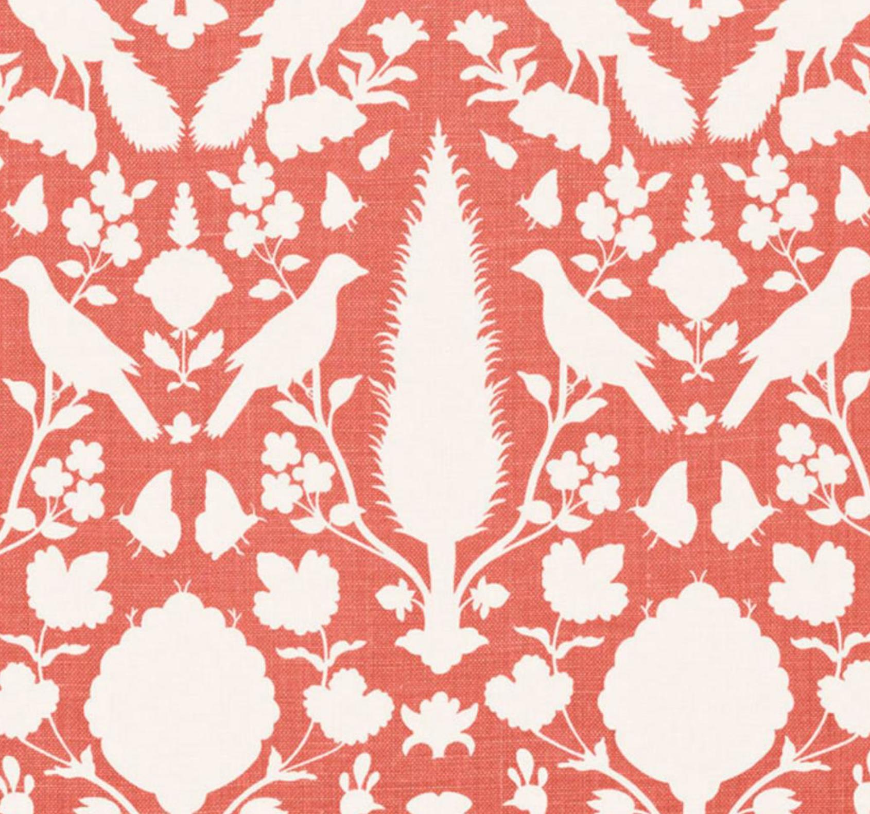 Chenonceau Pillow Cover in Coral, Schumacher Textiles