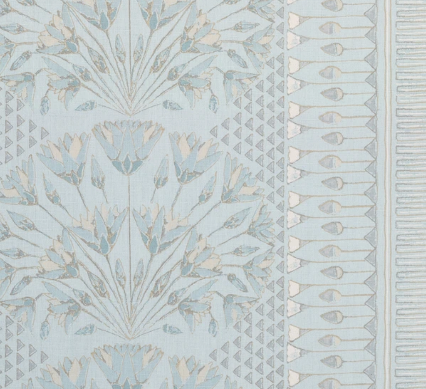 Cairo Pillow Cover in Spa Blue, Thibaut Pillows