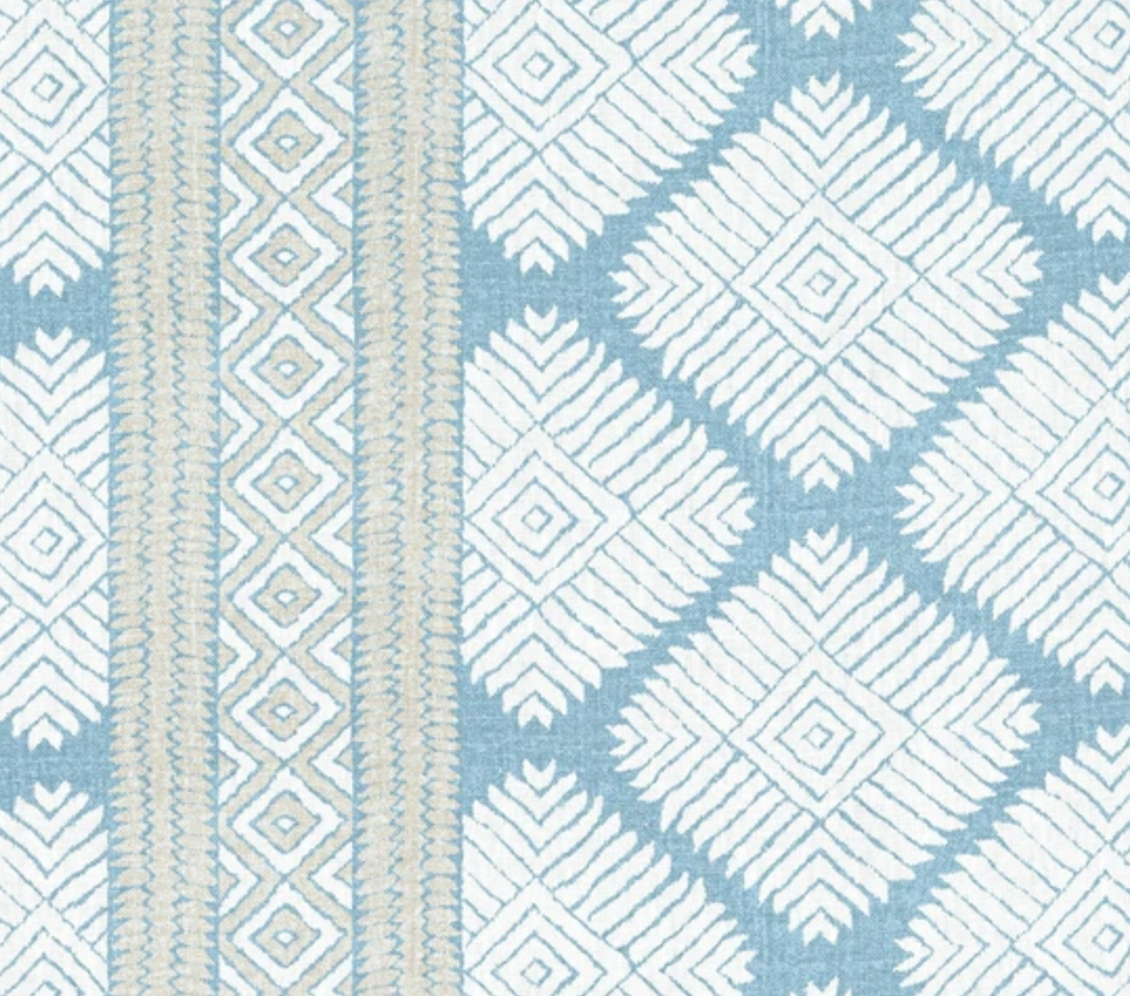 Austin Pillow Cover in Blue, Thibaut Pillows