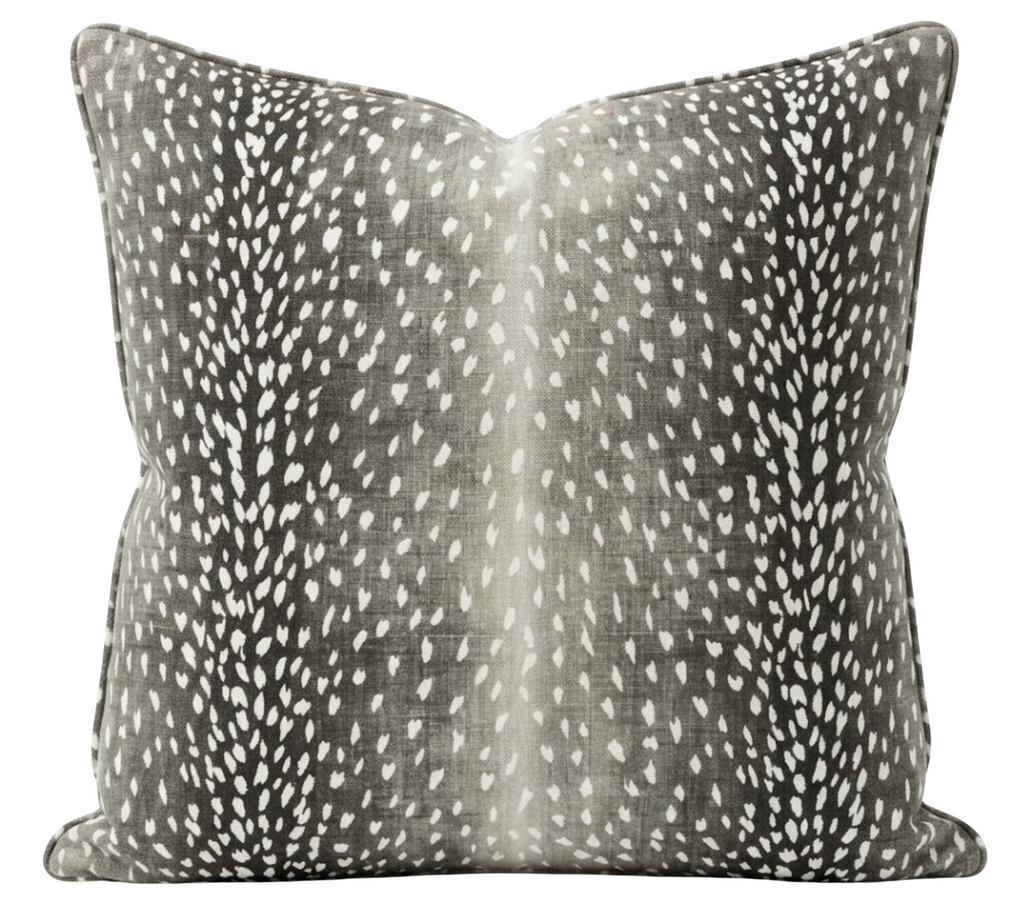 Antelope Pillow Cover in Charcoal