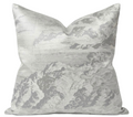 Cloud Toile Pillow Cover in Fog Grey, Schumacher Textiles