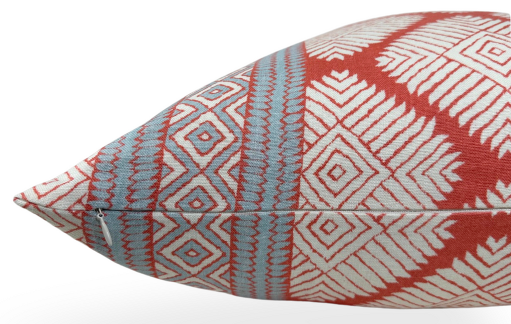 Austin Pillow Cover in Coral, Thibaut Pillows