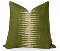 Ikat Pillow Cover in Olive Green, Peter Dunham Textiles