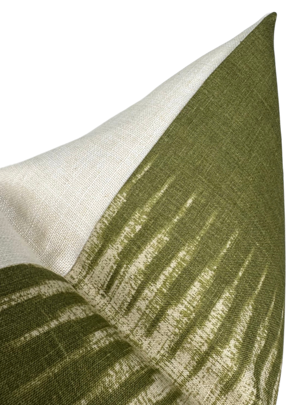 Ikat Pillow Cover in Olive Green, Peter Dunham Textiles