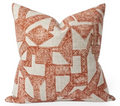 Paza Pillow Cover in Orange, Designer Pillows