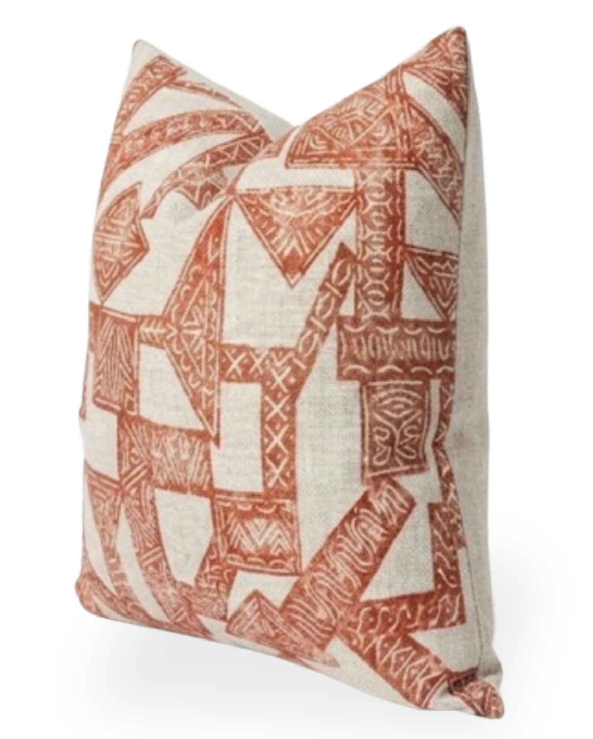 Paza Pillow Cover in Orange, Designer Pillows