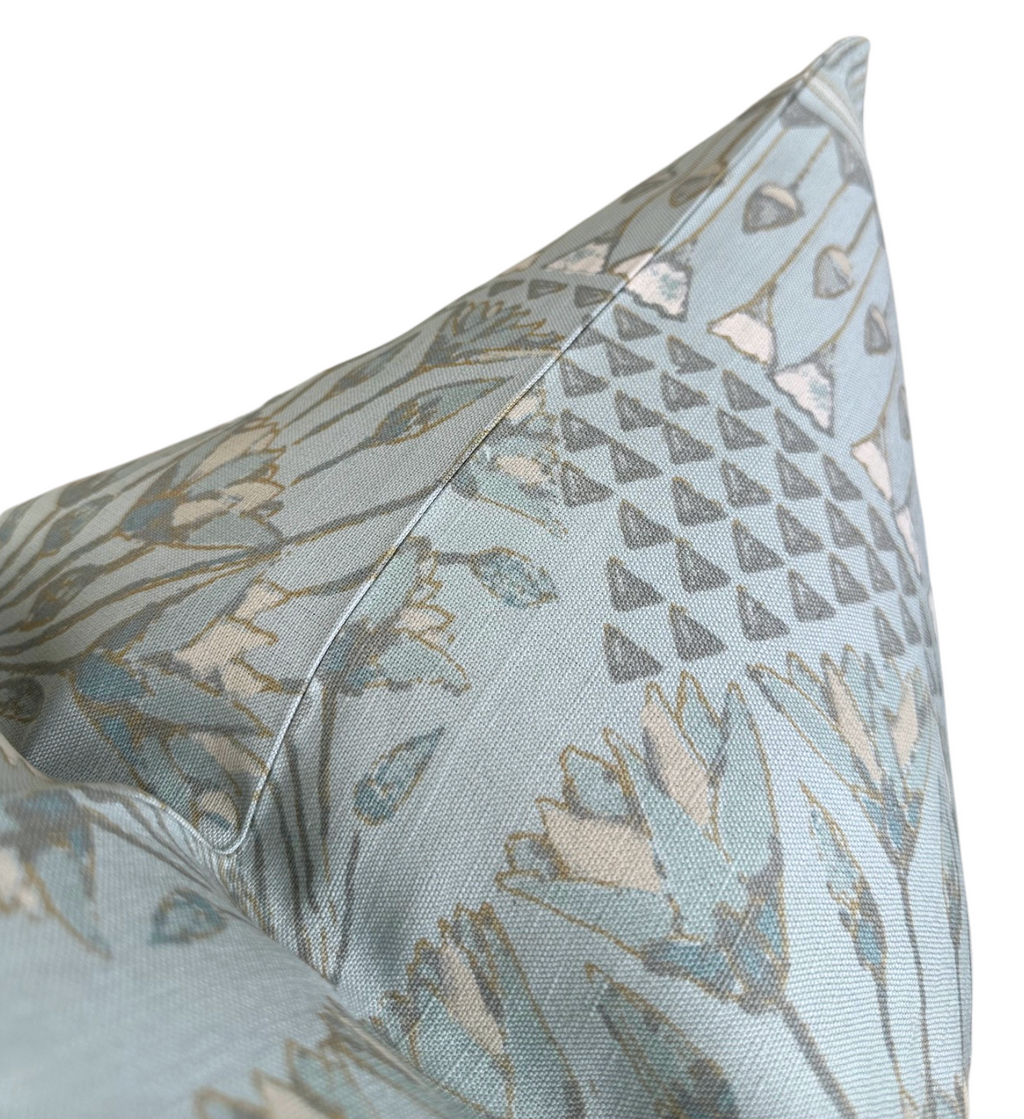 Cairo Pillow Cover in Spa Blue, Thibaut Pillows