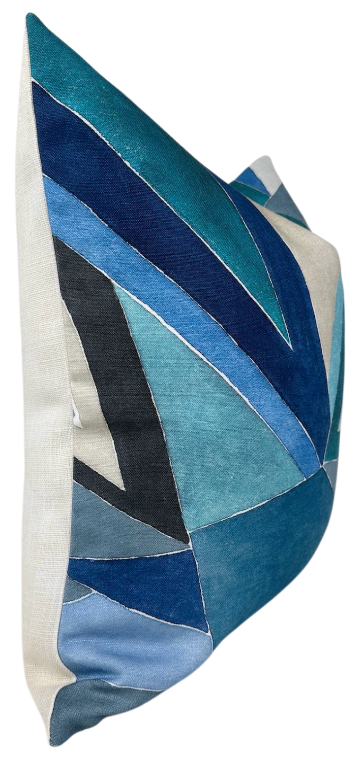 Roulade Pillow Cover in Navy Blue