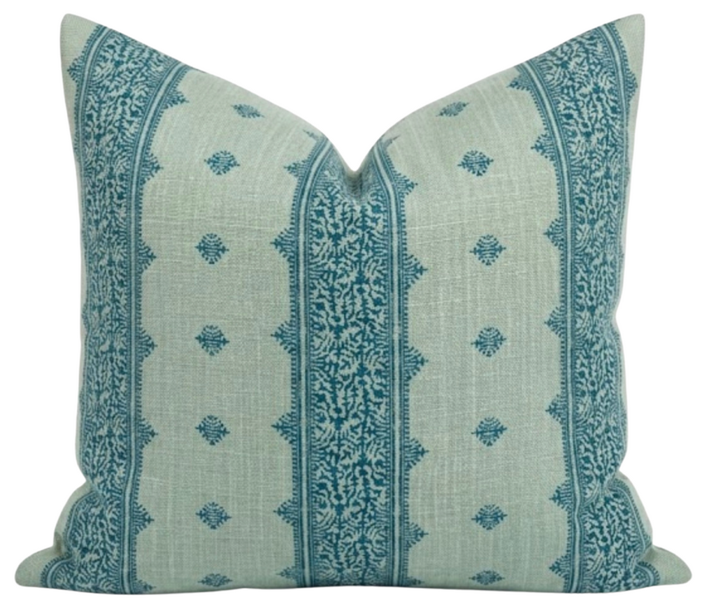 Fez Pillow Cover in Teal Blue, Peter Dunham Textiles