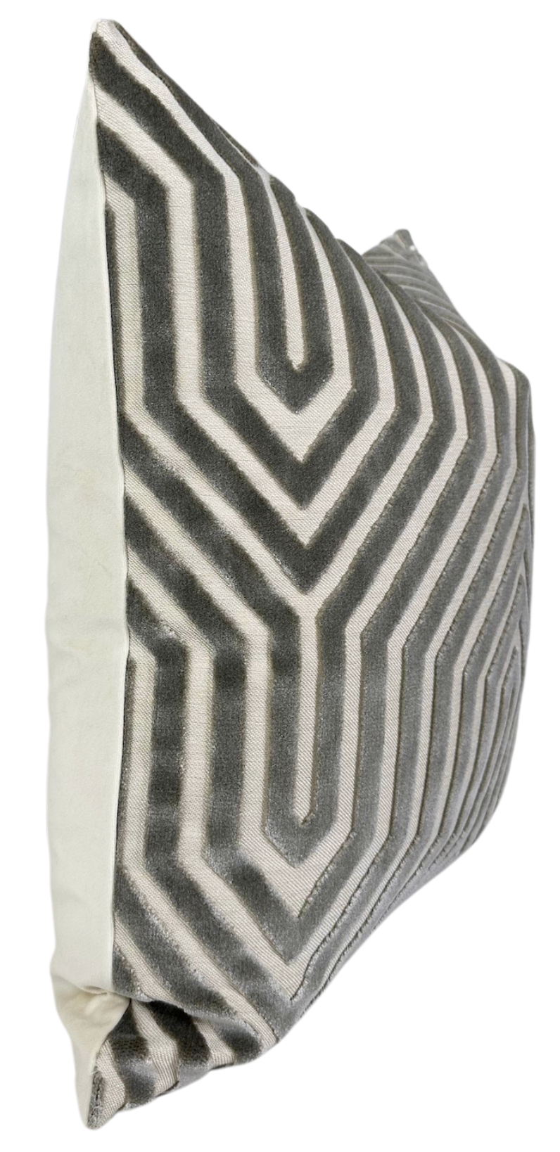 Vanderbilt Pillow Cover in Dove Grey, Schumacher Textiles