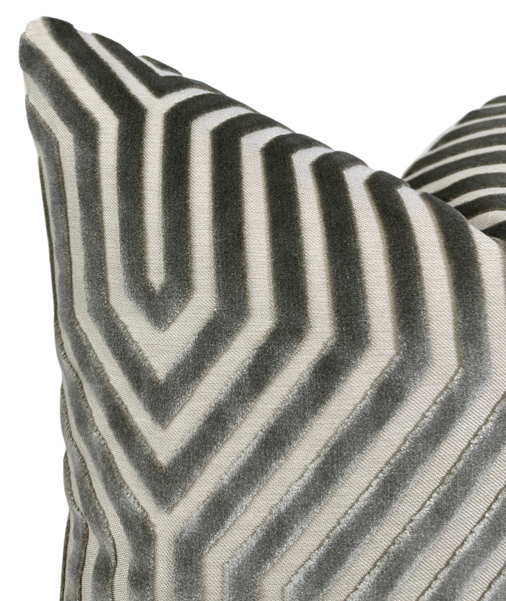 Vanderbilt Pillow Cover in Dove Grey, Schumacher Textiles
