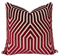 Vanderbilt Velvet Pillow Cover in Garnet Red, Schumacher Textiles