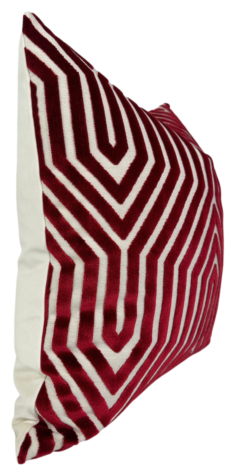 Vanderbilt Velvet Pillow Cover in Garnet Red, Schumacher Textiles