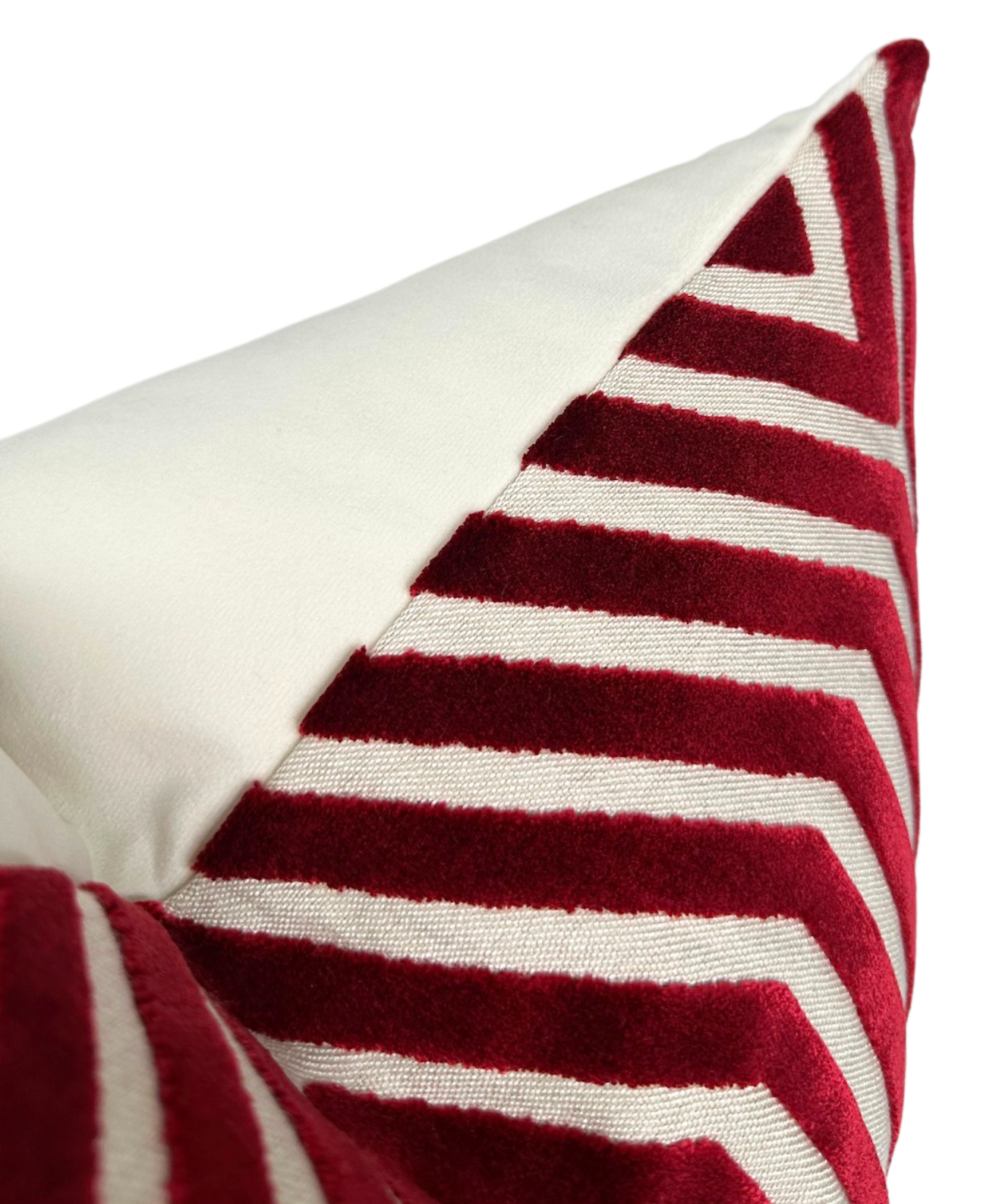 Vanderbilt Velvet Pillow Cover in Garnet Red, Schumacher Textiles