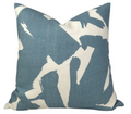 Bold Lines Linen Pillow Cover in Sky