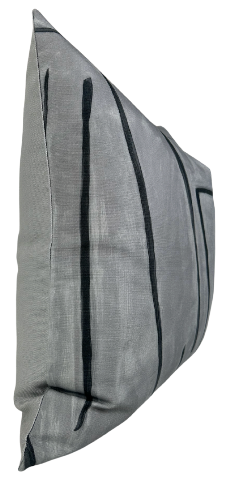 Graffito Pillow Cover in Graphite, Kelly Wearstler Textiles