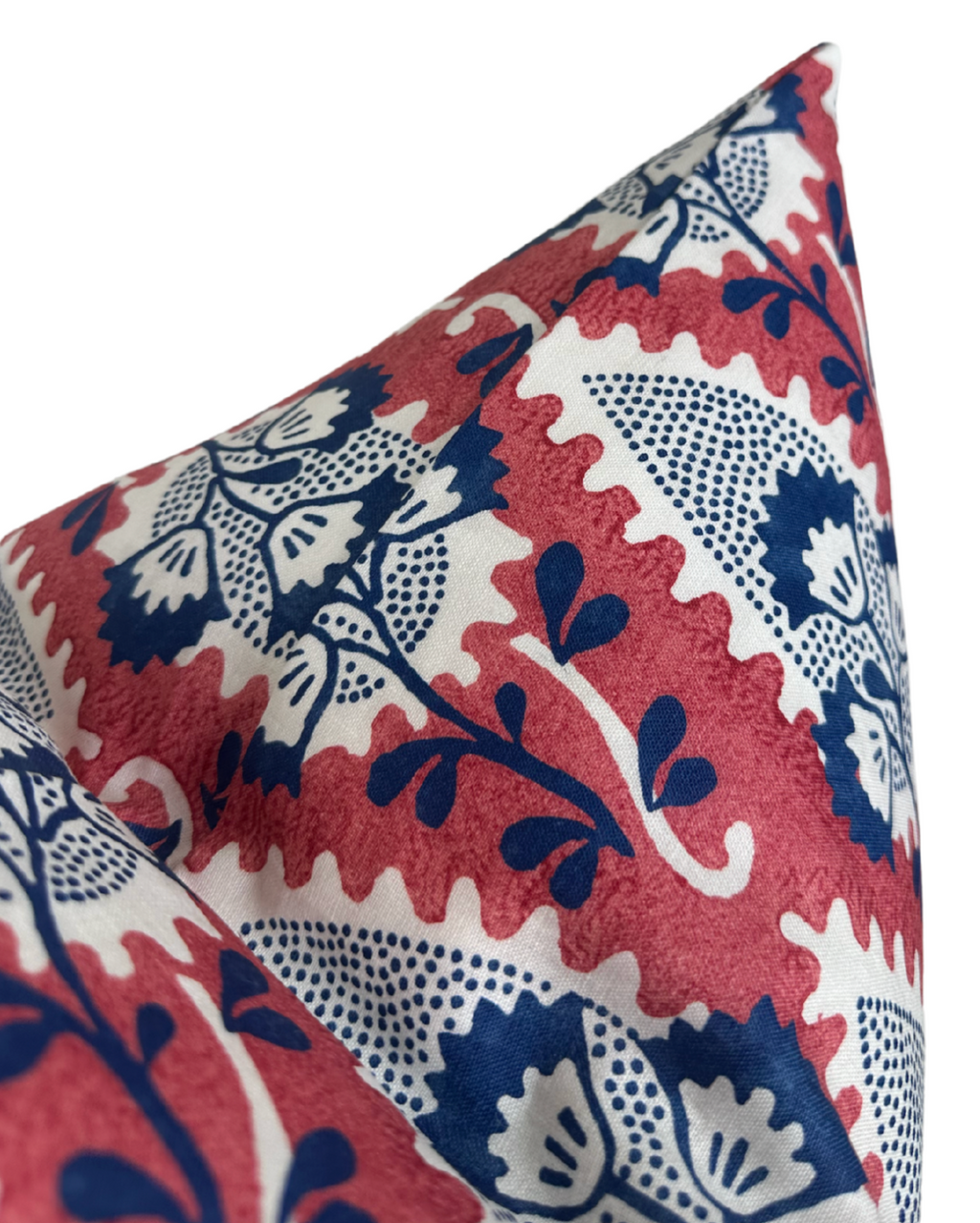 Cornwall Floral Pillow Cover in Red, Thibaut Pillows