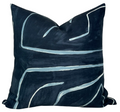 Graffito Pillow Cover in Navy, Kelly Wearstler Textiles