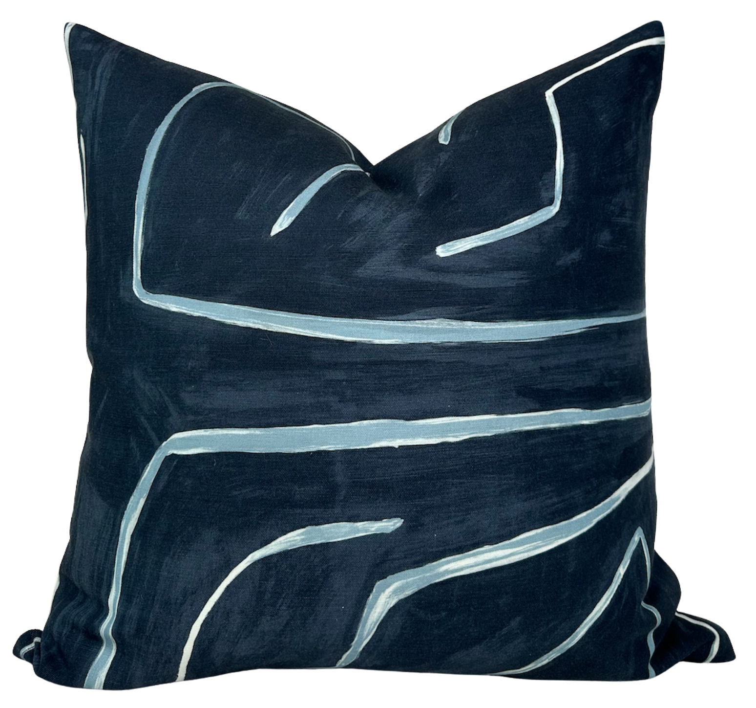 Graffito Pillow Cover in Navy, Kelly Wearstler Textiles