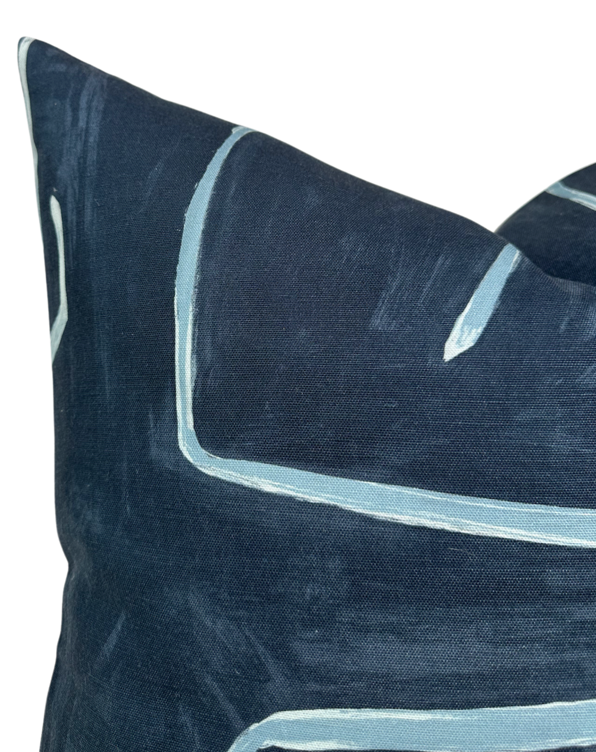 Graffito Pillow Cover in Navy, Kelly Wearstler Textiles