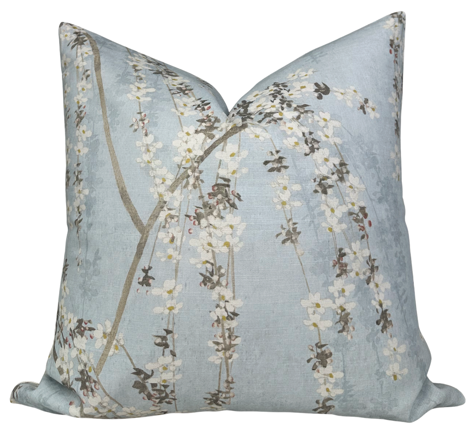 Weeping Blossom Pillow Cover in Blue, Thibaut Pillows