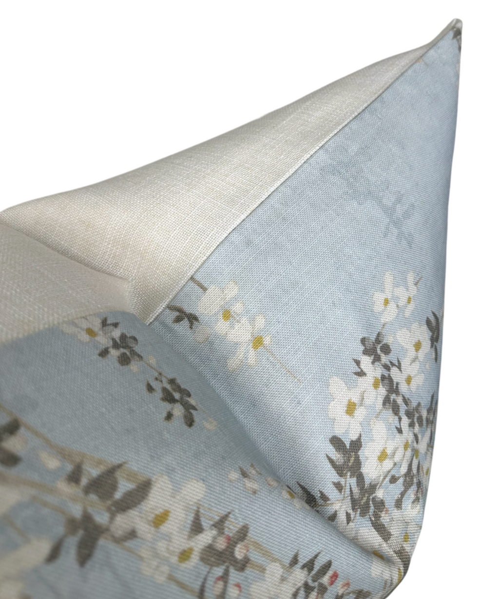Weeping Blossom Pillow Cover in Blue, Thibaut Pillows