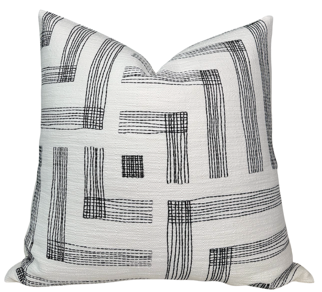 Pastiche Pillow Cover in Chalk Jet, Kelly Wearstler Textiles
