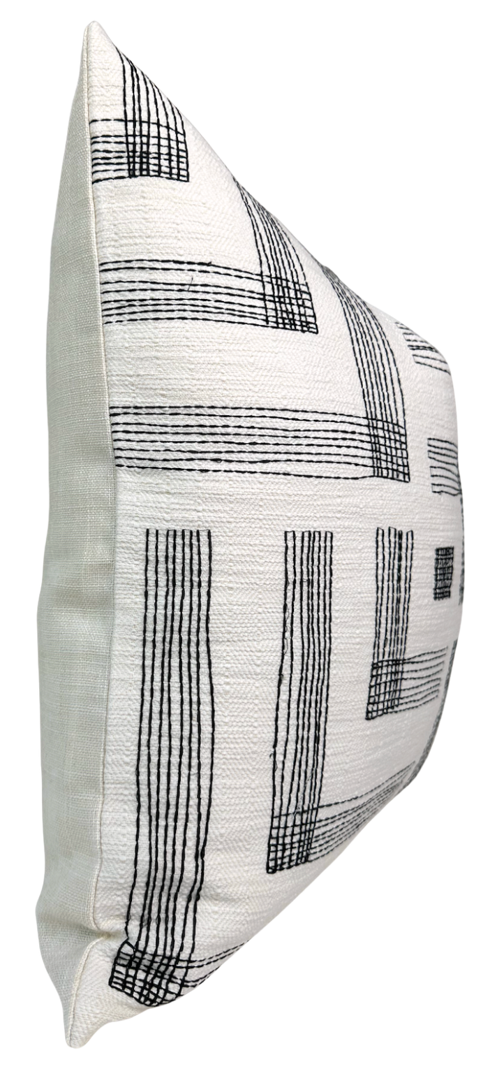 Pastiche Pillow Cover in Chalk Jet, Kelly Wearstler Textiles