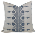 Carmania Pillow Cover in Indigo on Natural, Indoor Outdoor Pillows, Peter Dunham Textiles