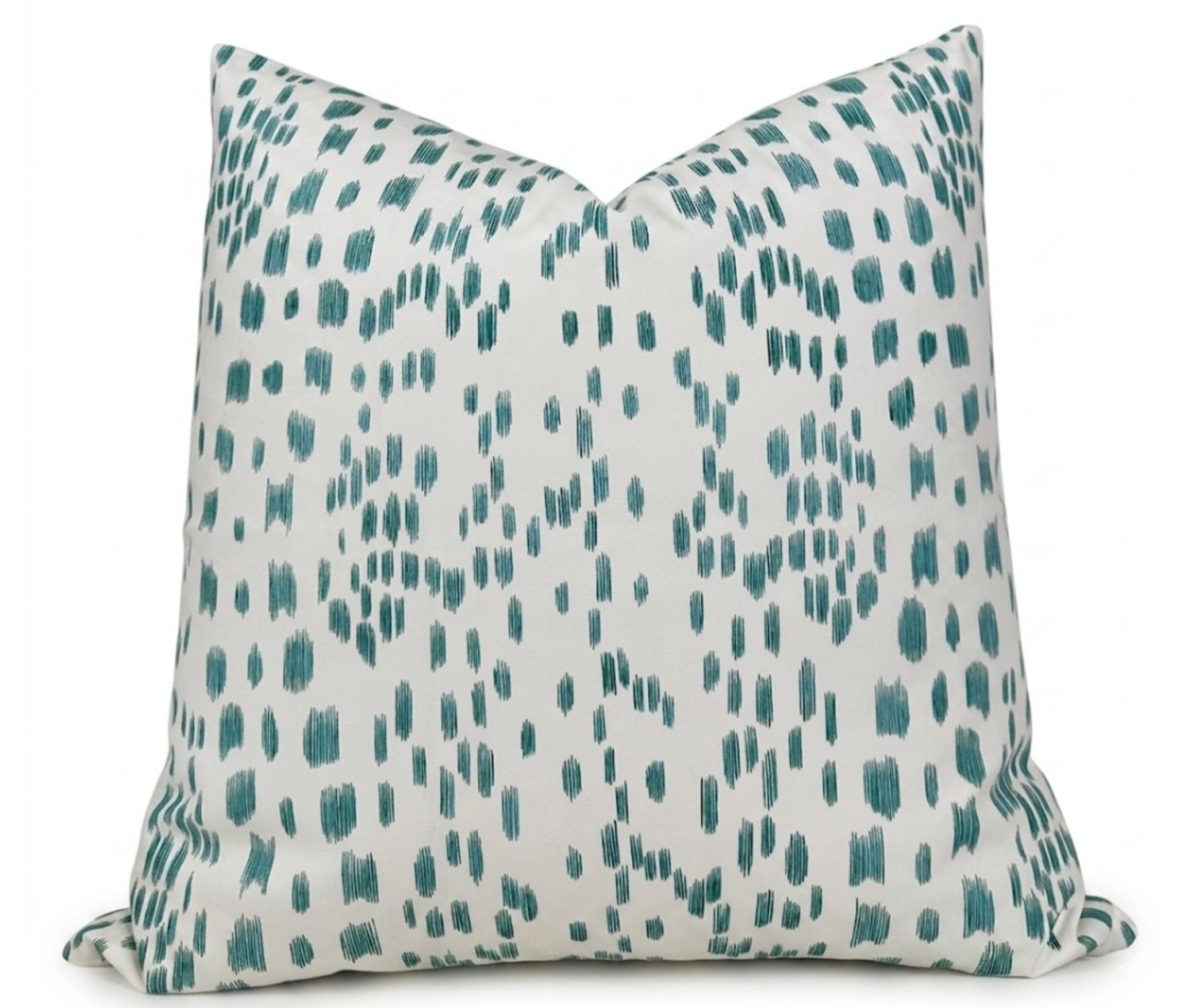 Les Touches Pillow Cover in Aqua Blue
