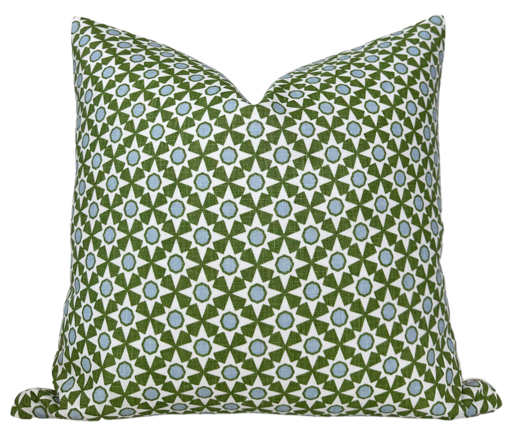 Serendipity Pillow Cover in Green, Schumacher Textiles