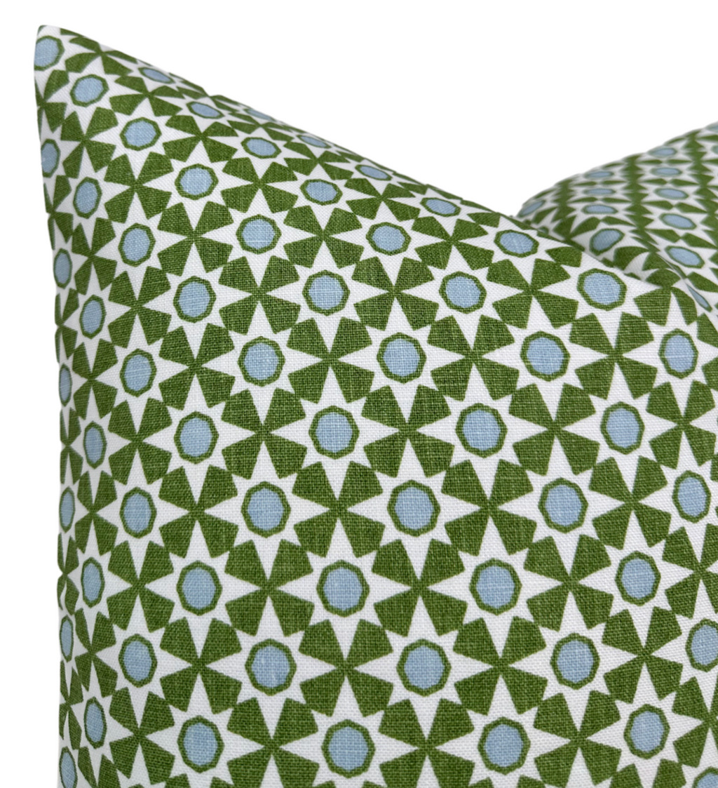 Serendipity Pillow Cover in Green, Schumacher Textiles
