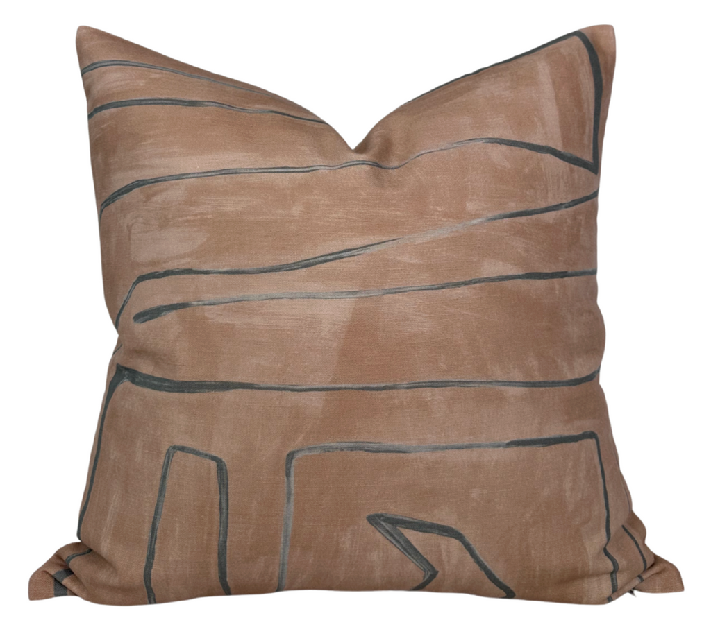 Graffito Pillow Cover in Rosa, Kelly Wearstler Textiles