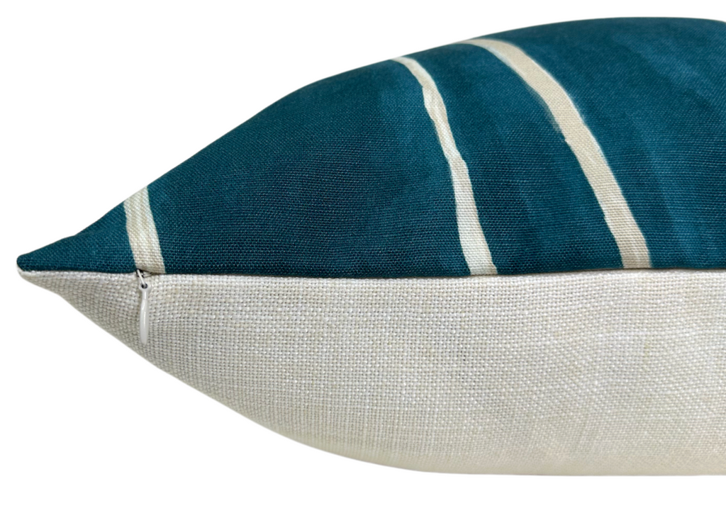 Graffito Pillow Cover in Teal Pearl, Kelly Wearstler Textiles