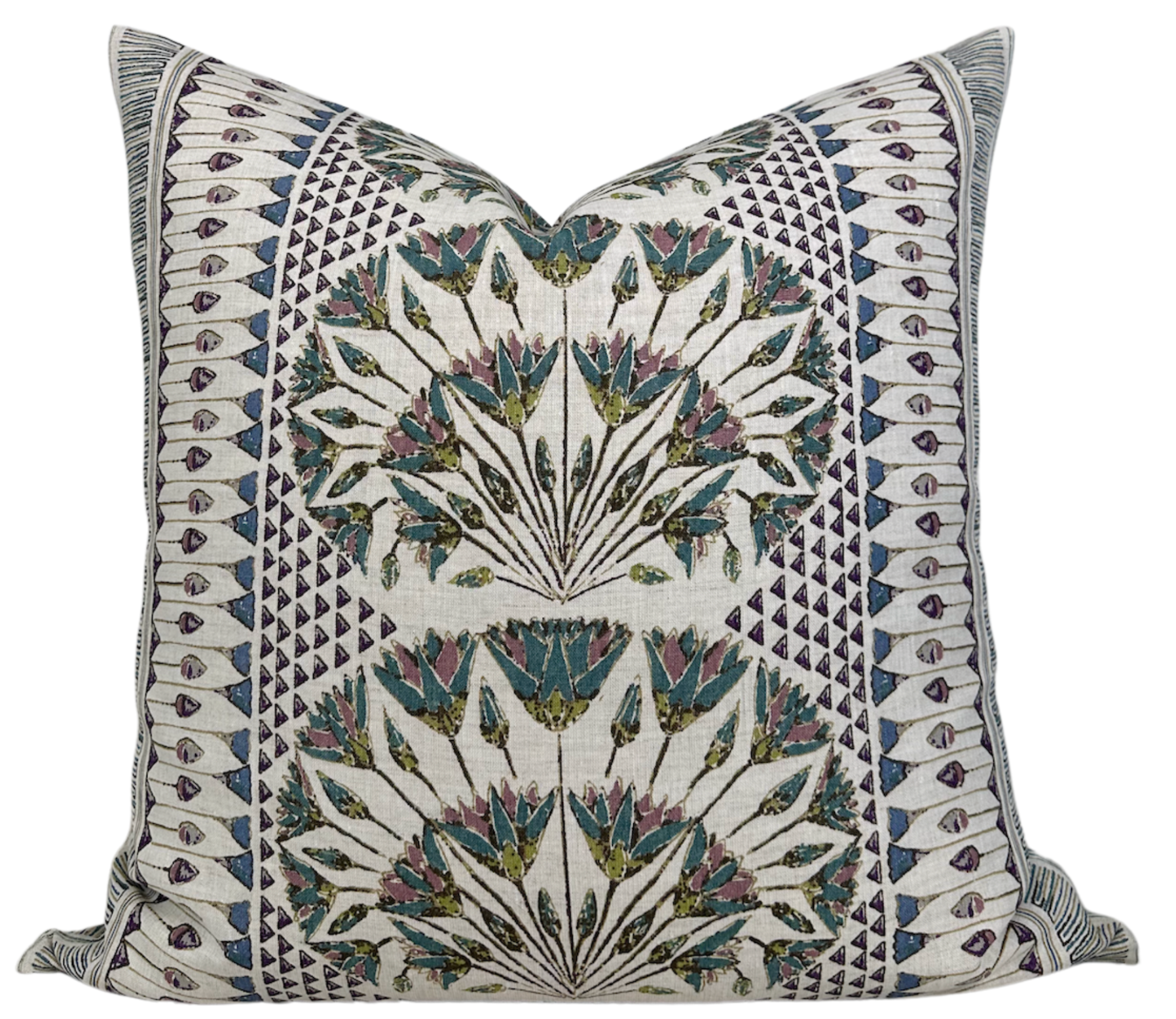 Cairo Pillow Cover in Eggplant, Thibaut Pillows