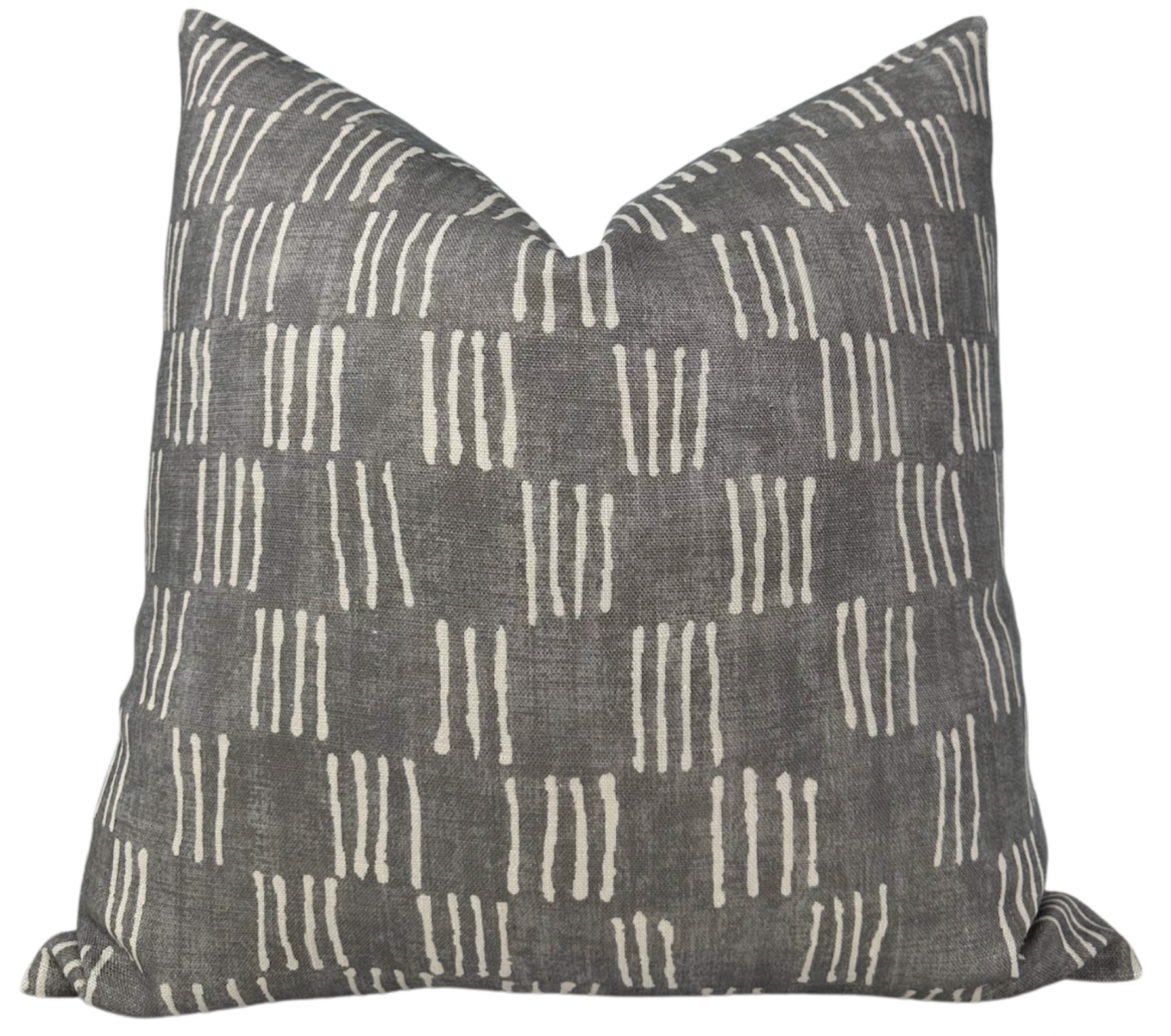 Matchsticks Pillow Cover in Pebble Grey, George Spencer Textiles