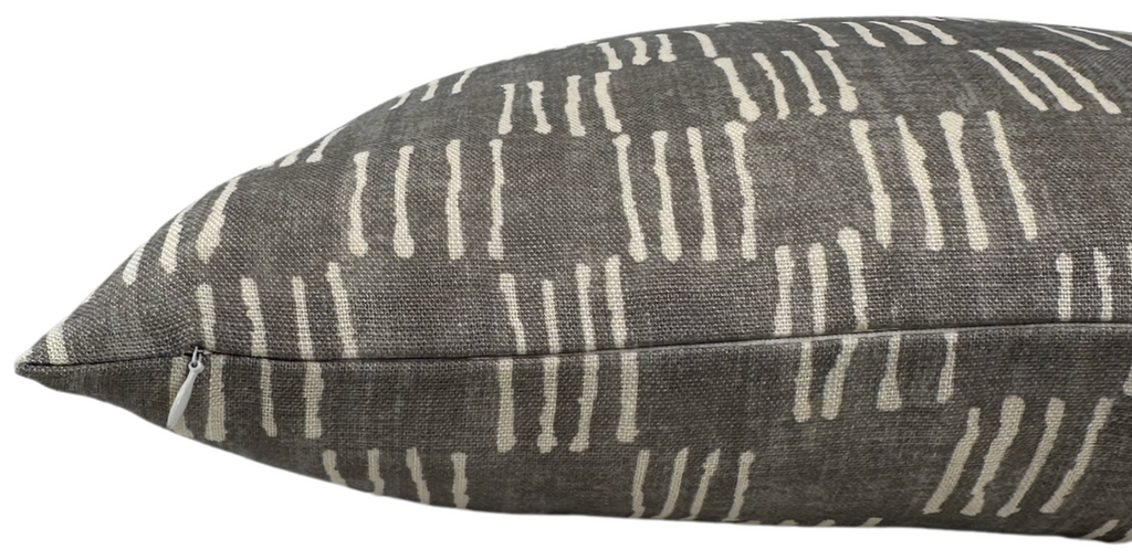 Matchsticks Pillow Cover in Pebble Grey, George Spencer Textiles