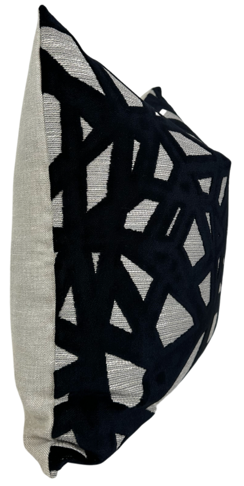 Abstract Velvet Pillow Cover in Black, Kravet Woven Textiles