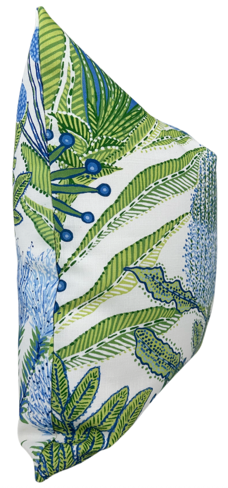 Protea Performance Pillow Cover in Blue + Green, Thibaut Pillows