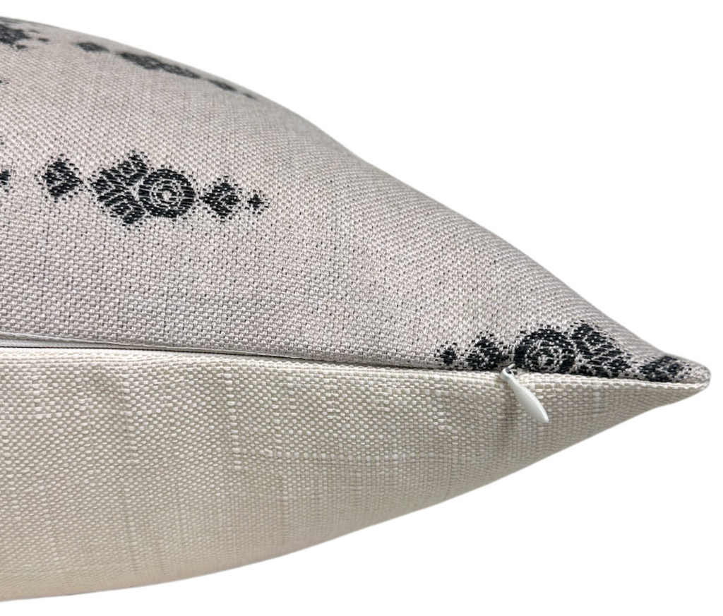Carmania Pillow Cover in Charcoal, Indoor Outdoor Pillows, Peter Dunham Textiles