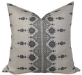Carmania Pillow Cover in Charcoal, Indoor Outdoor Pillows, Peter Dunham Textiles